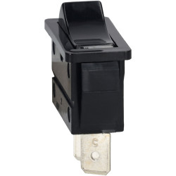 Bulgin C1500VQASG SPST Non Illuminated Black Panel Mount Rocker Switch