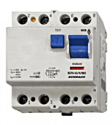 Wyłącznik różnicowoprądowy 63A/3+n/30mA/typ AC,6kA Seria BC