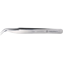 Toolcraft TO-5861037 Precision Tweezers 7A SA 55&#xB0; Curved Stainless Steel