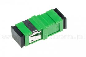 Adapter światłowodowy SC/APC simplex, jednomodowy, bez flanszy