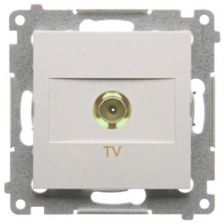 Gniazdo antenowy TV pojedyncze końcowe SIMON 54 białe Kontakt Simon DAK1.01/11