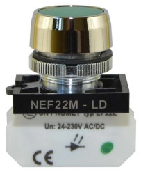 Lampka NEF22 metalowa płaska zielona W0-LD-NEF22MLD Z