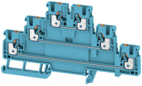 Multi level terminal block, push-in connection, 0.5-2.5 mm², 22 A, 8 kV, orange, 2428520000