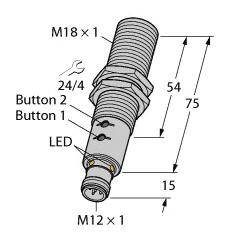Przycisk refleksyjny, ultradźwękowy Turck 1610018 1 szt.