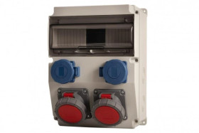 Rozdzielnica CAJA 12M - gniazda 16A 5p, 32A 5p, 2x230V IP65 /12 modułów/