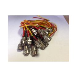 Kontrolka LED 8mm 12V zielona z przewodem - mw