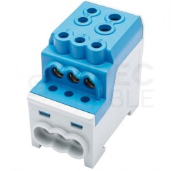 Blok rozdzielczy dystrybucyjny Al/Cu (max. 70mm2) na szynę TH35 niebieski SDB200 70 SIMBLOCK SIMET