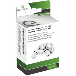 Quadrios 2102CA121 Cable Gland Set Waterproof PA66 Light Grey PG9 1 Set