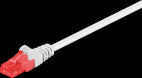 68632 Cat.6 patch cable, U/UTP, 0.5 m, white