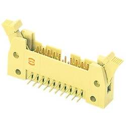 Pin header, 16 pole, pitch 2.54 mm, angled, beige, 09195167913