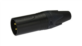 Neutrik Wtyk Mikrofonowy Xlr (3-Pin) Na Kabel Do 8,0Mm Pozłacany Czarny Nc3mxx-B