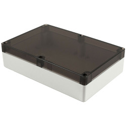 Hammond 1554VAL2GYSL Watertight PC Enclosure, Smoked Lid 240 x 160 x 60, Grey
