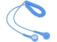 ANTY-KAB10/10-2B Przewód łączeniowy ESD, długość 3m, zatrzask żeński 10mm, z obu stron (rezystancja kabla 1M) niebieski