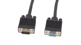 Przedłużacz Kabla Monitorowego Vga D-Sub(15-Pin) Ekran + Ferryt 1,8M...