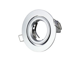 VT-775 Oczko halogenowe Spot trzonek: GU10 okrągła srebrny 3647 V-TAC