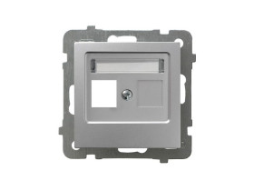 AS Obudowa gniazda komputerowego pojedyncze typu KEYSTONE prosta srebrna GPK-1G/p/18 OSPEL