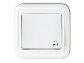 LIZA Wyłącznik zwierny przycisk "dzwonek" IP44 biały WPH-4 KARLIK