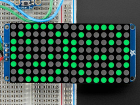 Adafruit 16x8 1.2" LED Matrix + Backpack - Ultra Bright Round Green LEDs