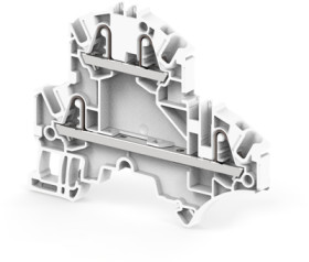 Feed through terminal, spring-clamp connection, 0.2-4.0 mm², 4 pole, 24 A, 8 kV, gray, 1SNK705211R0000
