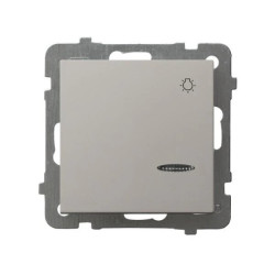 AS Łącznik zwierny światło z podświetleniem niebieskim kaszmir ŁP-5GS/m/82