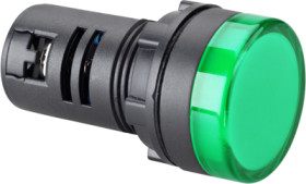 Signal light, 12 V (AC), 12 V (DC), green, Mounting Ø 22 mm, LED number: 1, 58601213