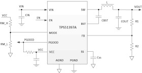 4.5-V to 24-V input, 10-A, synchronous step-down regulator