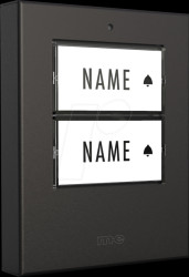 BELL-502 TX EA Chime transmitter 2-family house, anthracite stainless steel