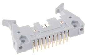 Wtyk PCB 20-pinowe raster: 2.54mm RS PRO Przewlekany Męski 1A