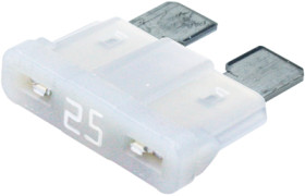 Automotive flat fuse, 25 A, 32 V, white, (L x W x H) 19.1 x 5.1 x 18.8 mm, 0287025.U