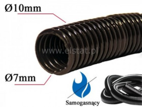 Rura karbowana 7/10mm peszel całkowity ( niepalny)