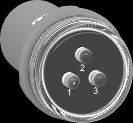 XB5EV57L4 3-phase indicator light, Harmony XB5, plastic, 30 mm, 400 V AC