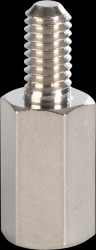 M40012.01.65 Spacers, metal, 6-edge, M4, 12 mm