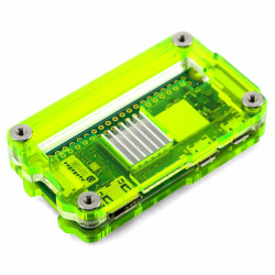 Zebra Zero GPIO Raspberry Pi Zero 2 Case - Lazer Lime