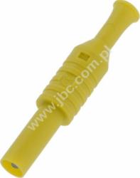 1065-GE Wtyk bezpieczny (tuleja stała), 4mm prosty, przył.przykręcane, 36A, 1000V=/~, kat.III, żółty, ELECTRO-PJP, 1065GE, 1065-