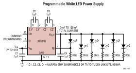 Low Noise, High Efficiency Charge Pump for White LEDs
