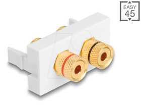 81397 Easy 45 Module 2 x binding post, red / black ring 22.5 x 45 mm