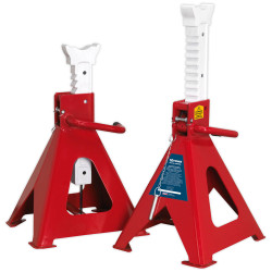 Sealey AAS10000 Axle Stands (Pair) 10tonne Capacity per Stand Auto Rise Ratchet