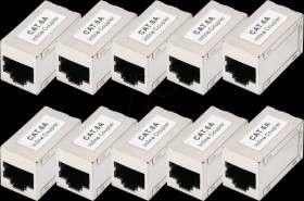DN-93905-10 Cat.6a modular couplers, shielded -10 pieces