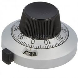 Gałka ze skalą 360st fi=46mm (gał.fi=25/oś= 6,3mm