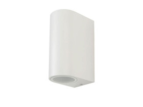 VT-7652 Kinkiet SLEEK dwukierunkowy 2xGU10 kształt: okrągły obudowa: biała IP44 7542 V-TAC