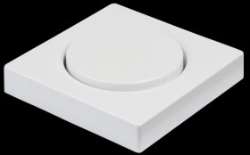 MEG5250-0325 Central plate with rotary knob - System M, active white, glossy