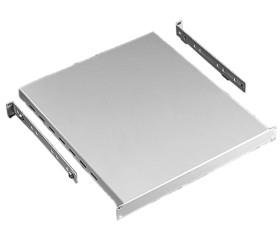 Rynna, 1U, typ: Półka stała, 44 x 440 x 500mm, maks. obciążenie: 68kg, Stal, Czarny