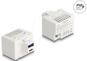 41478 Keystone charging module, USB type A / C, PD 20 W, white