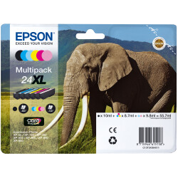 Epson C13T24384011 Elephant Multipack 6-colours 24XL Claria Photo HD Ink