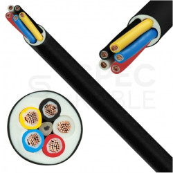 Kabel samochodowy YLYs 5x1mm2 czarny 24V zewnętrzny przyczepowy linka Elektrokabel