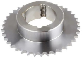 Koło łańcuchowe drabinkowe, 38 zębów, 06B-1, Nakrętka stożkowa, śr toczna: 115.35mm, Stal