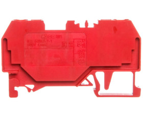 Złączka szynowa 2-przewodowa 4mm2 czerwona 281-903