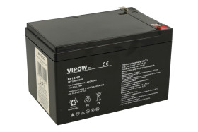 Akumulator; kwasowy bezobsługowy AGM; LP12-12; 12V; 12Ah; 151x98x96(100)mm; konektor 6,3 mm; VIPOW; 3,96kg