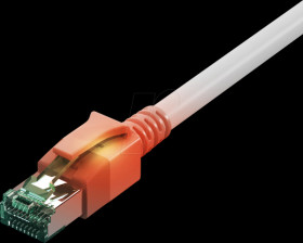 CS1OWADAD0010 Cat.6a LED patch cable, DualBoot, S/FTP, white, 1 m