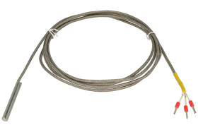 Czujnik; temperatury; A-PT100/150/G; rezystancyjny; z obudową; cylindryczny metalowy; PT100; z przewodem 1,5mb; fi 6x50mm; 100Oh